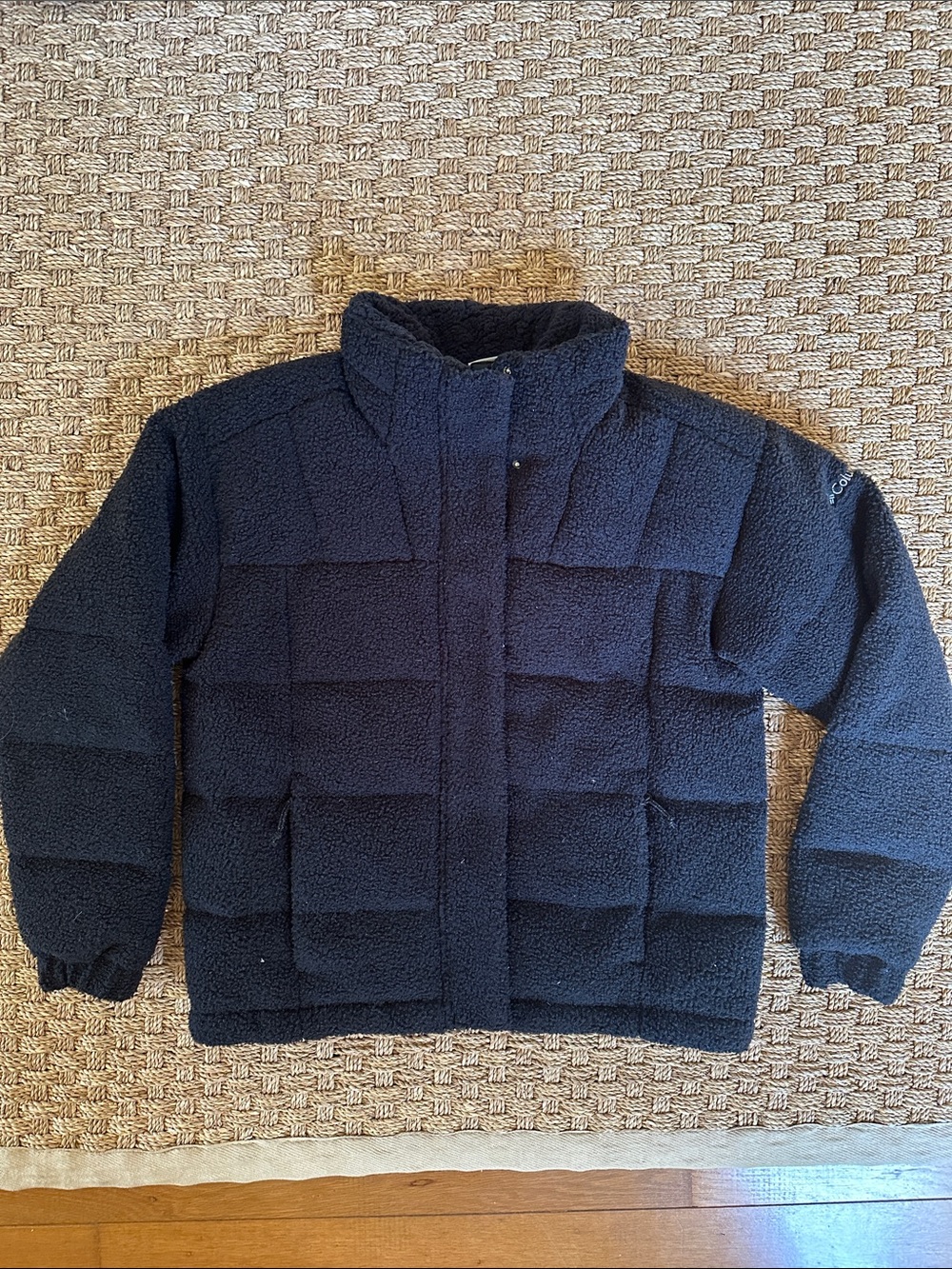 Columbia Ruby Falls Novelty Down Insulated Black Sherpa Puffer Jacket